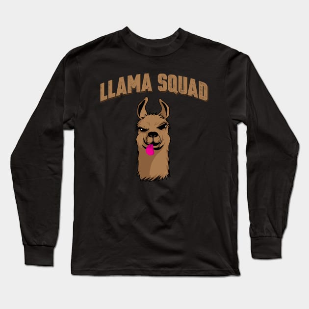 'Llama Squad' Llama Lover Gift Long Sleeve T-Shirt by ourwackyhome